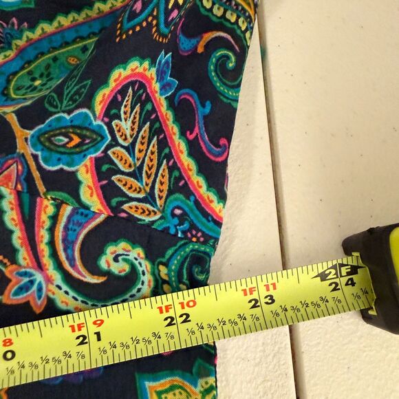 Willow Drive Blouse Women's XL Paisley Colorful Cold Shoulder Ruffle V-Neck Top - Picture 9 of 9